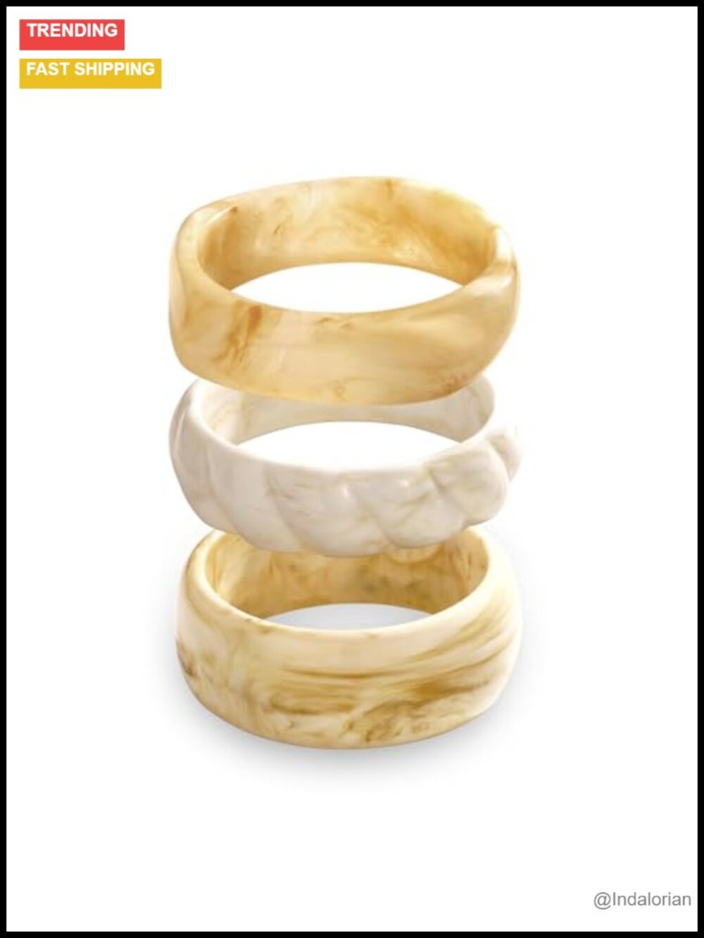 Chunky Resin Bangle Bracelet Set Wide Acetate Wristband Statement Jewelry